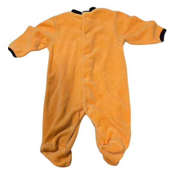 First Moments Orange Halloween Boo Pumpkin One Piece Footie Sleeper 0-3 Months - Picture 2 of 5